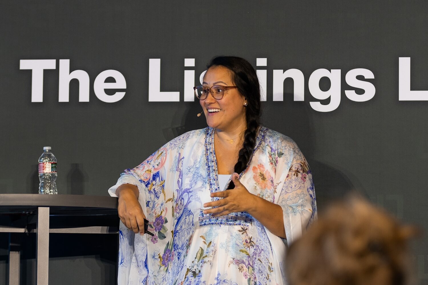 Jess Lenouvel Smiling on Her TLL Live Event Stage | The Listings Lab